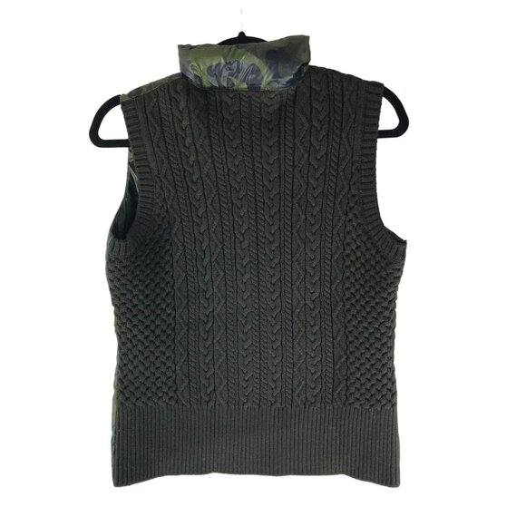 Anatomie Womens Printed Fallon Vest Puffer Knit Back Camo Print Wool Blend S - Picture 5 of 8